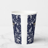 Gobelets En Papier Deep Navy Menorah William Morris Pattern (Droite)