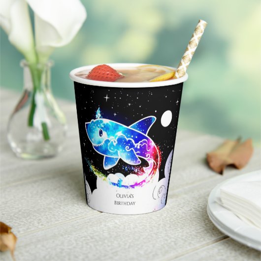 Gobelets En Papier Deepsea Magic Simple Shark Anniversaire (Insitu)