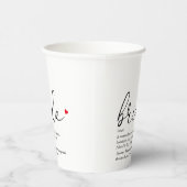 Gobelets En Papier Définition de la mariée  Script de douche de maria (Droite)