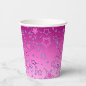 Gobelets En Papier Dégradé de Noël parties scintillant brillant confe (Verso)