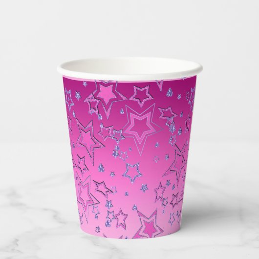 Gobelets En Papier Dégradé de Noël parties scintillant brillant confe (Verso)