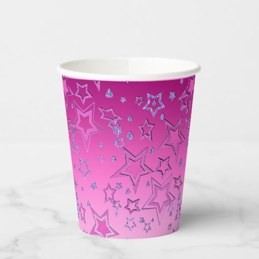 Gobelets En Papier Dégradé de Noël parties scintillant brillant confe (Gauche)