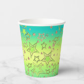 Gobelets En Papier Dégradé de Noël parties scintillant brillant confe (Recto)