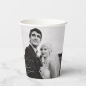 Gobelets En Papier Déjeuner de mariage photo d'amour éternel (Verso)
