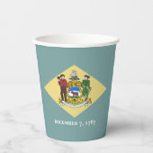 Gobelets En Papier Delawarean Flag & Seal, Delaware (Recto)