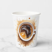Gobelets En Papier Délicieux café java sur versé dans une tasse de jo (Verso)
