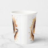 Gobelets En Papier Délicieux café java sur versé dans une tasse de jo (Droite)