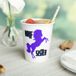Gobelets En Papier Demi-Soeur Pony Violet frère