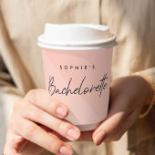 Gobelets En Papier Demoiselle d'honneur Rose Pêche | Pastel Moderne M