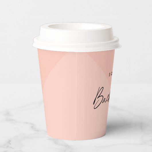 Gobelets En Papier Demoiselle d'honneur Rose Pêche | Pastel Moderne M (Droite)