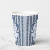 Gobelets En Papier Denim Coquette Bow Blue Jean Baby Birthday (Droite)