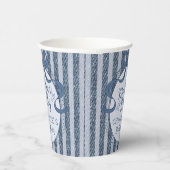 Gobelets En Papier Denim Coquette Bow Blue Jean Baby Shower (Droite)