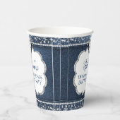 Gobelets En Papier Denim Diamond Anniversaire Coupes de papier (Droite)