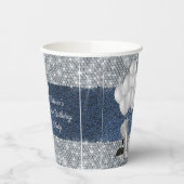 Gobelets En Papier Denim Diamond Anniversaire Coupes de papier (Gauche)
