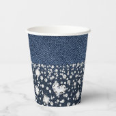 Gobelets En Papier Denim & Diamonds Blue Jean Bling Anniversaire Part (Verso)