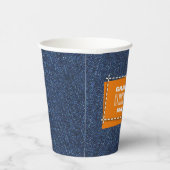 Gobelets En Papier Denim Motif Graduation Party Custom (Droite)