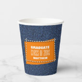 Gobelets En Papier Denim Motif Graduation Party Custom (Recto)