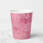 Gobelets En Papier Dentelle Rose Chic (Verso)