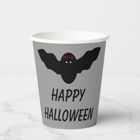 Gobelets En Papier Déplaisant Halloween Vampire Bat (Recto)