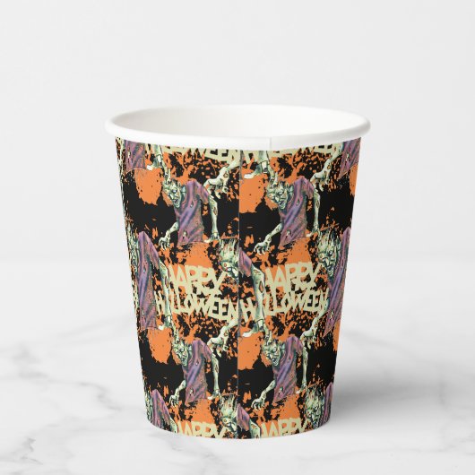 Gobelets En Papier Déplaisant Zombies Éffrayant Halloween (Droite)