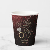 Gobelets En Papier Dernier Fling avant la ceinture Bachelorette - Rou (Recto)
