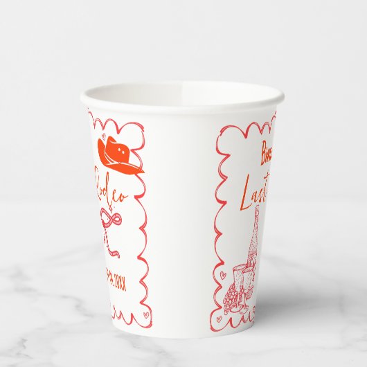 Gobelets En Papier Dernier Rodeo Nashville Bachelorette Week-end (Gauche)