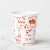 Gobelets En Papier Dernier Rodeo Nashville Bachelorette Week-end (Recto)
