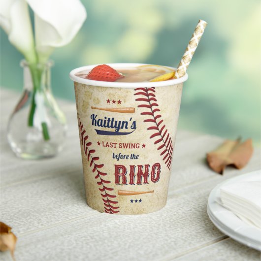 Gobelets En Papier Dernier Swing avant l'Anneau ! Enterrement de vie (Insitu)