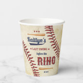 Gobelets En Papier Dernier Swing avant l'Anneau ! Enterrement de vie (Verso)