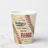 Gobelets En Papier Dernier Swing avant l'Anneau ! Enterrement de vie (Recto)