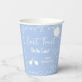 Gobelets En Papier Dernier toast sur la côte Bachelorette Week-end de (Verso)