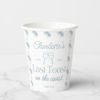 Gobelets En Papier Dernier toast sur la côte tasse de papier bachelor