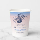 Gobelets En Papier Dernier Toast Sur La Pente Ski Bachelorette Bach (Verso)