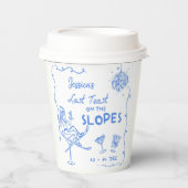 Gobelets En Papier Dernier Toast Sur Les Pistes Week-end Enterrement  (Recto)