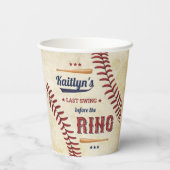 Gobelets En Papier Dernière Chanture Avant La Bague ! Fête des mariée (Verso)