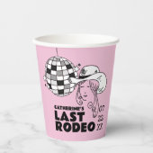 Gobelets En Papier Dernière soirée de bachelorette Rodeo Disco (Recto)