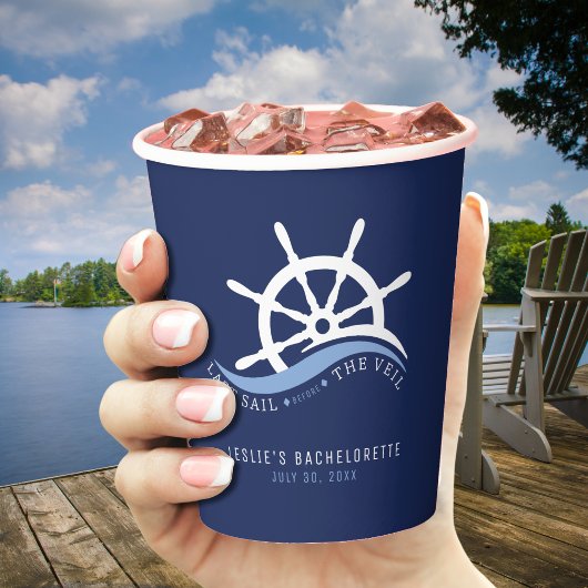 Gobelets En Papier Dernière voile avant la soirée d'enterrement de vi