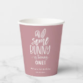 Gobelets En Papier Des Coupes De Papier Anniversaire Bunny (Recto)