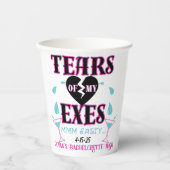 Gobelets En Papier Des larmes à mon Exes-Funny Bridal Bachelorette Pa (Recto)