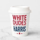 Gobelets En Papier Des Mecs Blancs Pour Harris Election Kamala Harris (Recto)