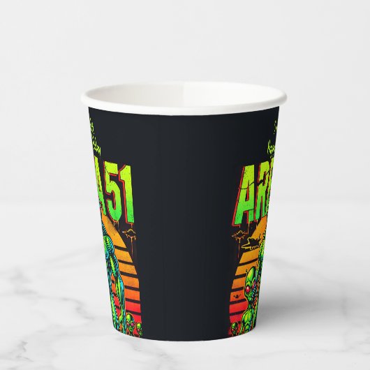 Gobelets En Papier Des OVNI lumineux se détachent sur la zone 51 (Gauche)