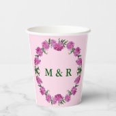 Gobelets En Papier Des pivoines. (Verso)