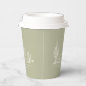 Gobelets En Papier Desert Vibes Mariage Paysage Sage Vert ID1019 (Droite)