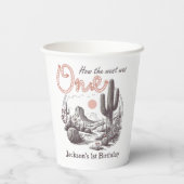 Gobelets En Papier Desert Wild West Ouest 1er anniversaire (Verso)