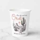 Gobelets En Papier Desert Wild West Ouest 1er anniversaire (Recto)