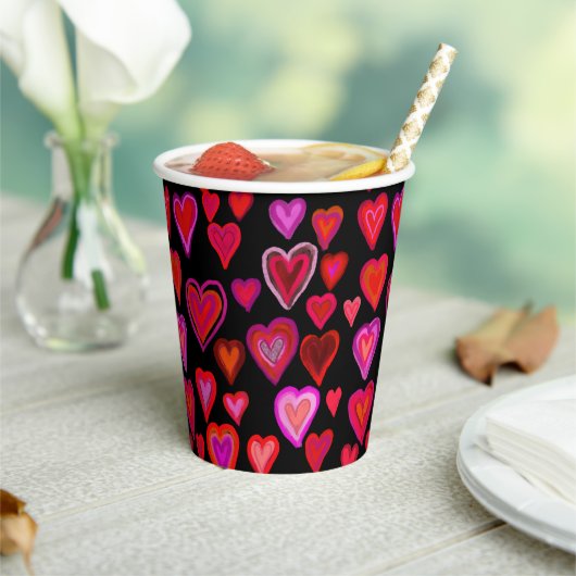 Gobelets En Papier Design chaleureux rouge (Insitu)