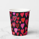 Gobelets En Papier Design chaleureux rouge (Verso)