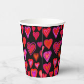 Gobelets En Papier Design chaleureux rouge (Droite)