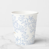 Gobelets En Papier design élégant pastel bleu arc Baptême (Verso)