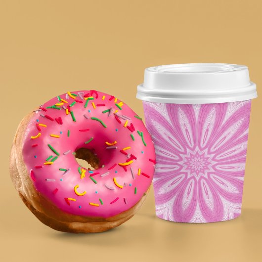 Gobelets En Papier Design Faux Tulle Rose